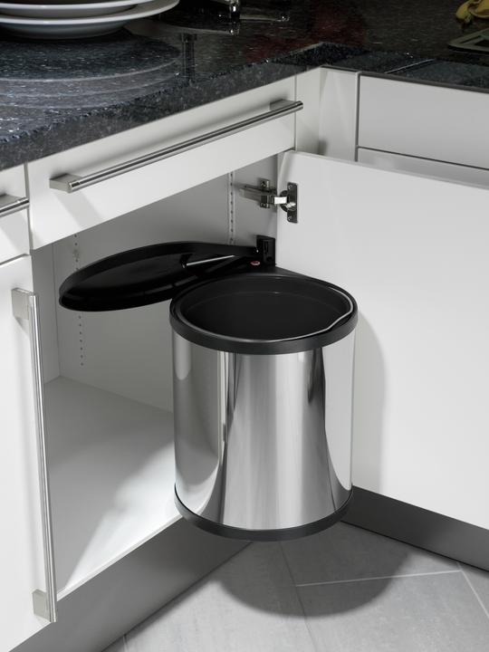Produktbild Hailo Compact-Box M, Einbau-Mülleimer, 15 ltr, Edelstahl (15 l)
