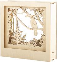 Image du produit Rayher la construction en bois. Cadre motif 3D toucan, FS