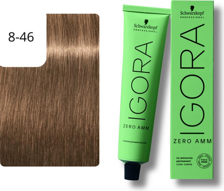 Image du produit Schwarzkopf Igora Zero AMM - 8-46 Blond clair Beige Chocolat (8-46 Blond clair beige chocolat beige clair)