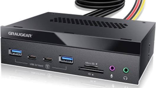 Graugear Multi Façade 4 compartiments + lecteur de carte USB,SD,Micro (4 Ports)