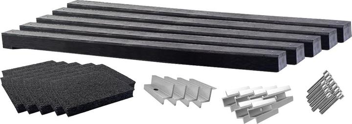 Actual product image Wattstone PV elevation flat roof for 4 solar modules 0° concrete base black building protection mat (Solar system mounting material)