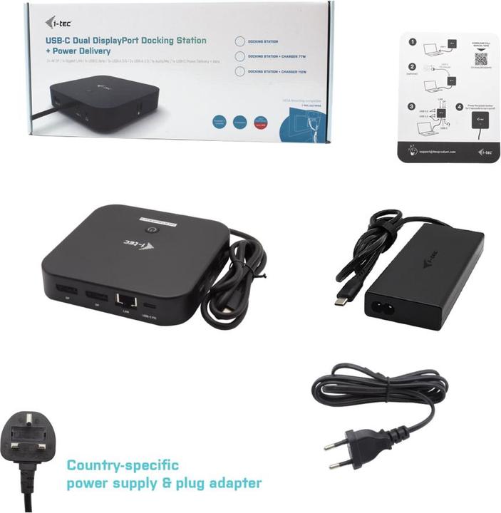 Produktbild i-tec C31HDMIDPDOCKPD100 (USB-C, 3 Ports)