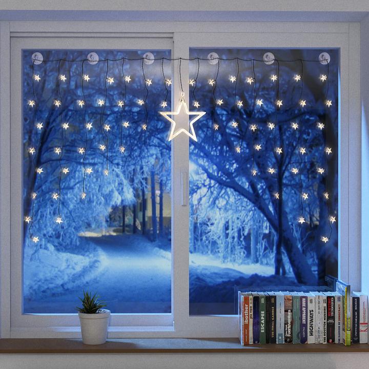 Inda-Exclusiv LED Sternenvorhang Sternenregen mit 90 LED