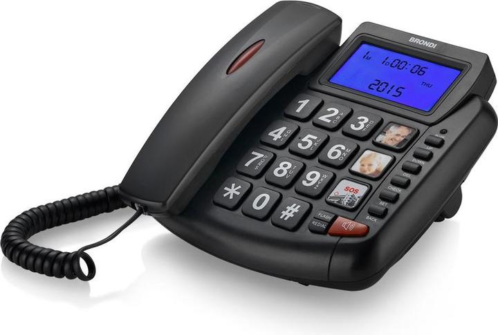 Actual product image Brondi Telefono Fisso Bravo 90 LCD Nero Audio Boost/Vivavoce/Lista Chiamate