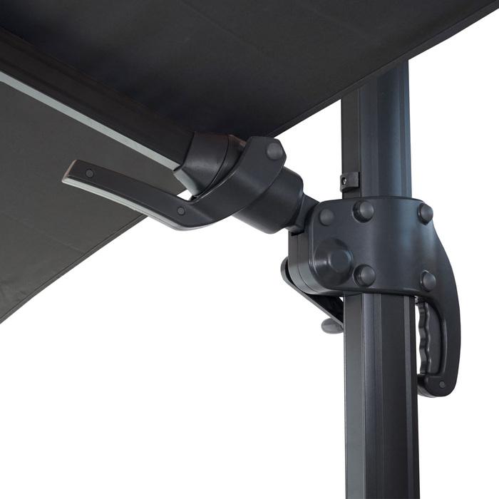 Actual product image Swisshandel24 Gastronomy traffic light umbrella, 3x4m (Ø5m) swivelling, polyester/aluminium 26kg anthracite