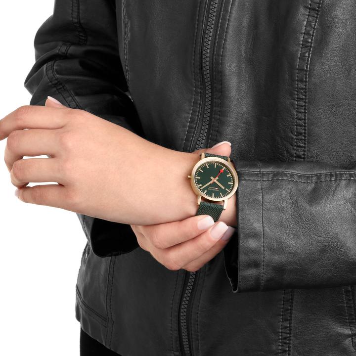 Actual product image Mondaine Classic - Inspired by nature - IP Gold (Analogue wristwatch, 36 mm)