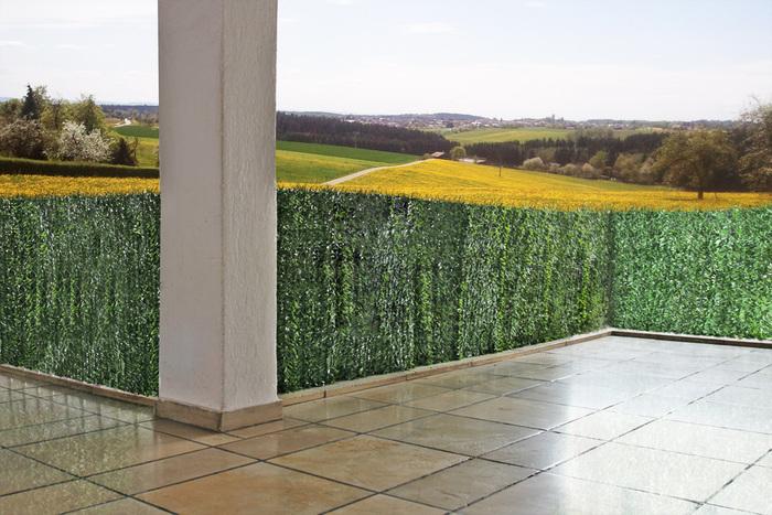 Produktbild Swisshandel24 Sichtschutz 300 x 150 cm Windschutz Verkleidung für Balkon Terrasse Zaun Tanne breit