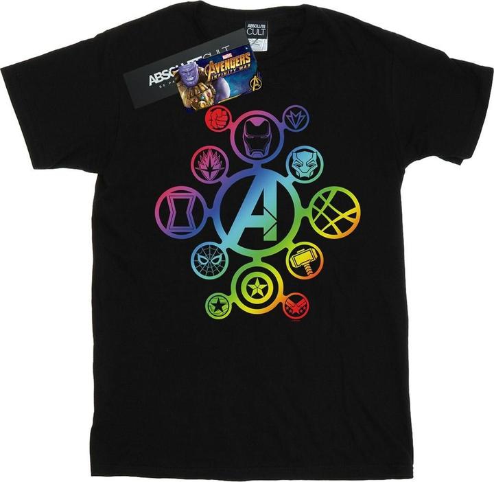 Avengers Infinity War Regenbogen Icons TShirt