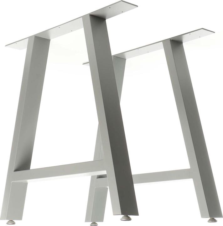 Actual product image Wiltec XPOtool table legs 2x table frame grey A-shape 70x72cm Industrial table runners
