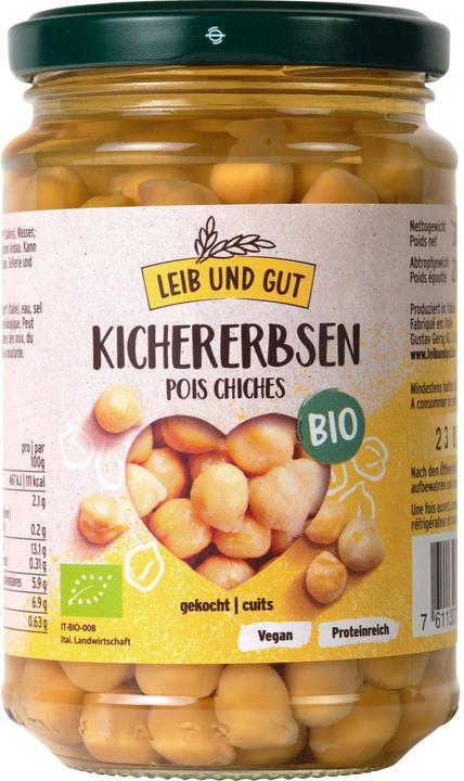 Leib und Gut Bio Kichererbsen gekocht 300 g (350 g)
