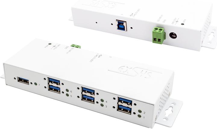 Exsys USB 3.2 HUB 7-Port Gen1 White HUB (USB-B, 7 Ports)