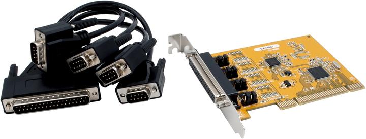 Actual product image Exsys PCI card 4S RS-232 w.Octopus cable