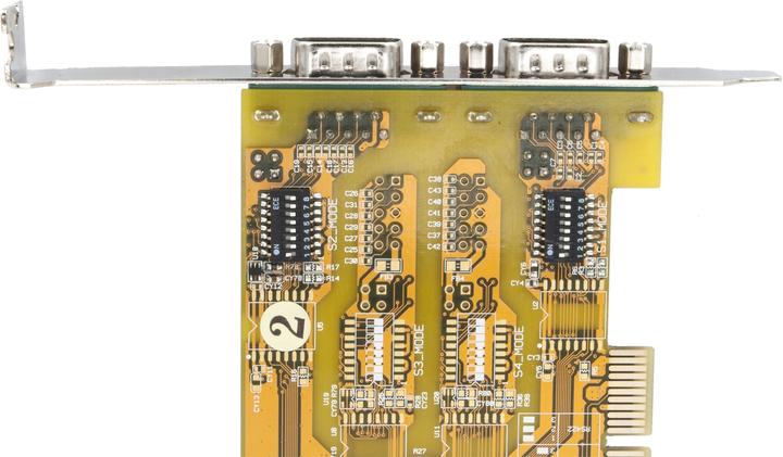 Actual product image Exsys 2S Serial RS-232/422/485 PCIe card, POS adjustable (FTDI chip set)