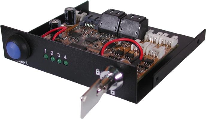 Actual product image Exsys EX-3465, Switch from 1 SATA to 4 SATA hard disks