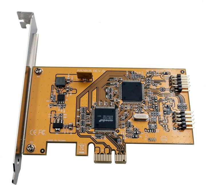 Actual product image Exsys EX-11057, USB 2.0 PCI Express Card