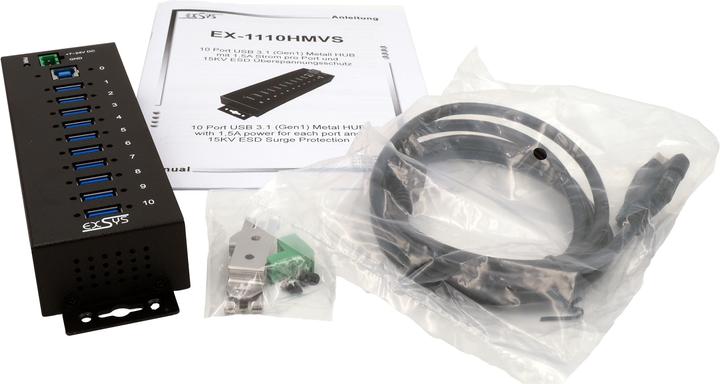 Immagine prodotto Exsys Ex-1110hmvs (USB-B, 10 Porti)