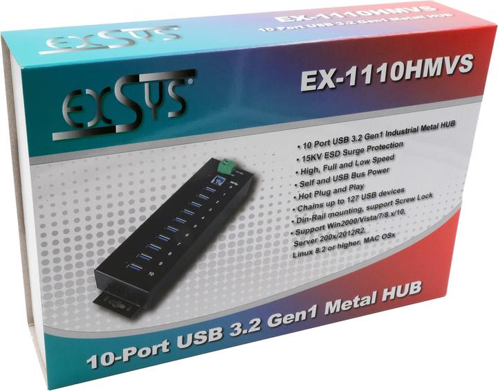 Immagine prodotto Exsys Ex-1110hmvs (USB-B, 10 Porti)