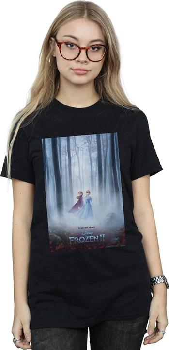 Actual product image Disney Womens/Ladies Frozen 2 Movie Poster Cotton Boyfriend T-Shirt (XL)