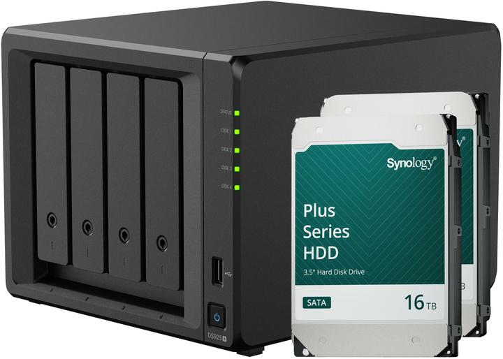 Actual product image Synology DS925+ (2 x 16 TB, Synology HAT 33xx)