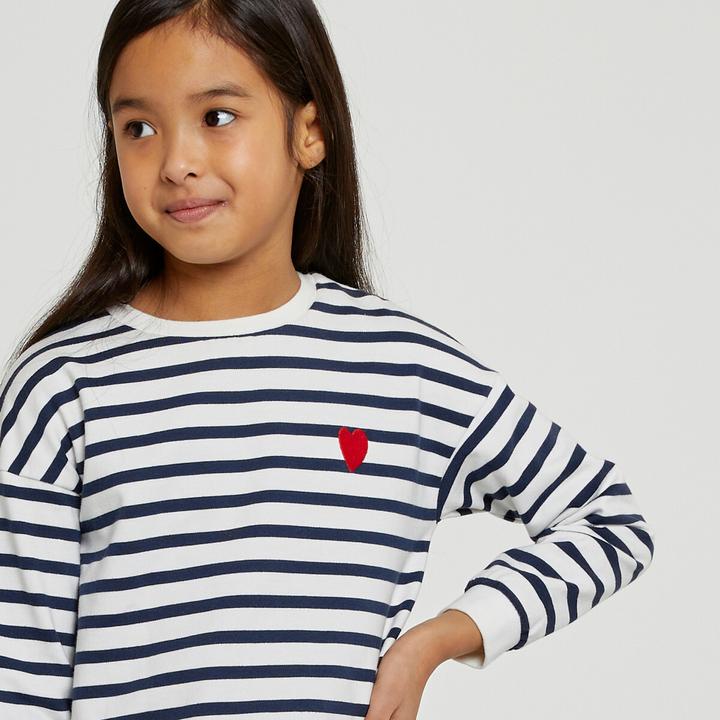Image du produit La Redoute Collections Sweat-shirt rayé à encolure ronde (134)