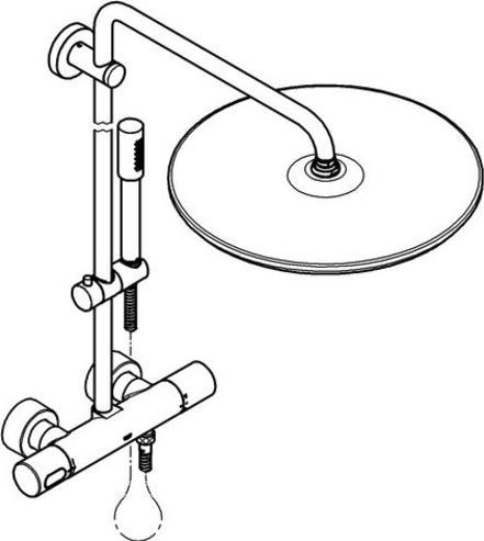 Produktbild Grohe Duschsystem RAINSHOWER SYSTEM 400 mit Thermostatbatterie chrom