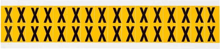 Image du produit Brady 1520-X, B-946, Vinyle, lettre X, noir sur jaune, 14 x 19mm, hauteur des caractères 15mm(25 K. á 32