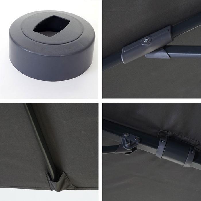 Actual product image Swisshandel24 Gastronomy traffic light umbrella, 3x4m (Ø5m) swivelling, polyester/aluminium 26kg anthracite