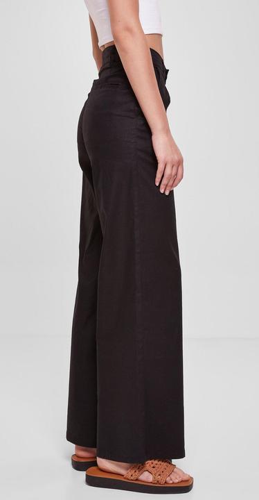 Actual product image Urban Classics Ladies High Linen Mixed Wide Leg Pants (30)