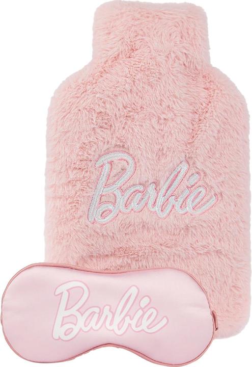 Actual product image Barbie Womens/Ladies Appliqué Logo Hot Water Bottle Cover Set