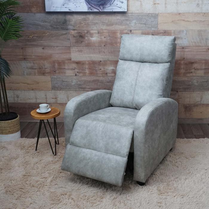 Actual product image Swisshandel24 TV armchair HWC-F76, recliner armchair, reclining function adjustable fabric/textile vint