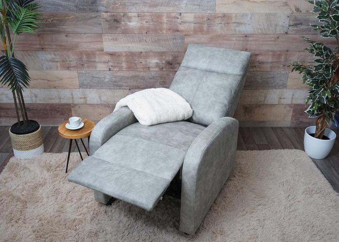 Actual product image Swisshandel24 TV armchair HWC-F76, recliner armchair, reclining function adjustable fabric/textile vint