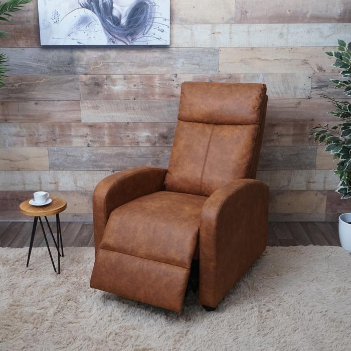 Produktbild Swisshandel24 Fernsehsessel HWC-F76, Relaxsessel Sessel Liegesessel, Liegefunktion verstellbar Stoff/Textil vint