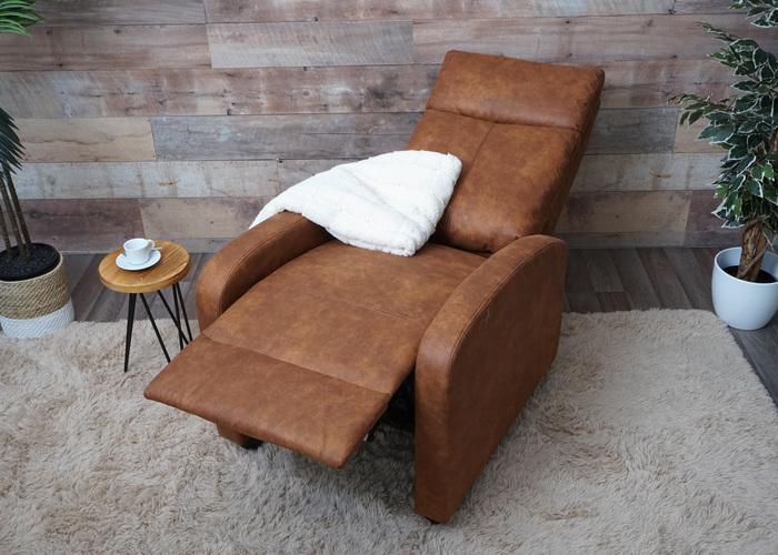 Produktbild Swisshandel24 Fernsehsessel HWC-F76, Relaxsessel Sessel Liegesessel, Liegefunktion verstellbar Stoff/Textil vint