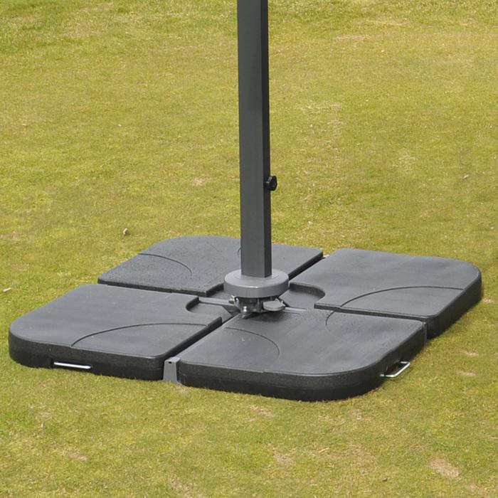 Image du produit Mendler Parasol de signalisation pour la gastronomie, parasol, 3x3m (Ø4,24m) polyester/aluminium 23kg - (0.76 m)