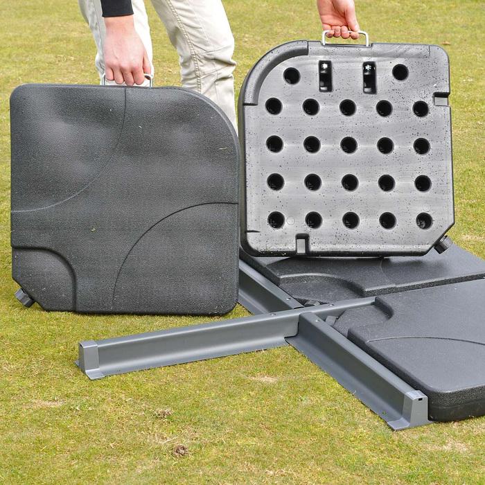 Produktbild Mendler Gastronomie-Ampelschirm, 3,5x3,5m anthrazit mit Ständer (3.50 m)