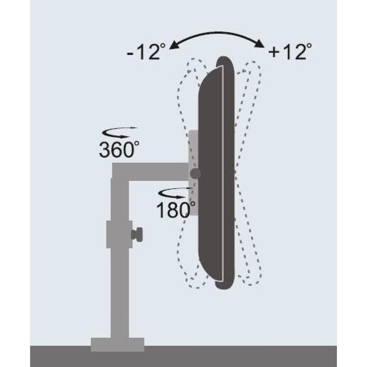 Actual product image Techly Desk mount for LCD TV LED 13 27 center arm tilt clamp (Table, 27")