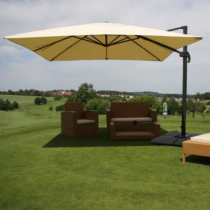 Image du produit Swisshandel24 Parasol de signalisation pour la restauration, parasol, 3x4m (Ø5m) polyester/aluminium 26kg - crème
