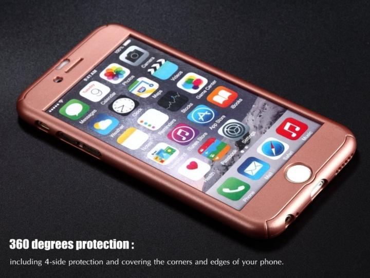 Image du produit Floveme Étui en verre blindé 360 degrés pour iPhone 6/6S Protection intégrale (1 pièce(s), Apple iPhone 6s)