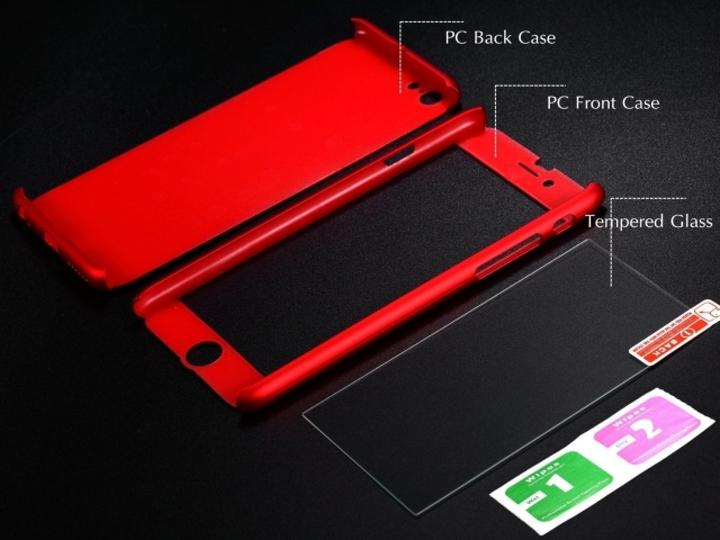 Productafbeelding Floveme 360 graden kogelvrij glas case iPhone 6/6S all-round bescherming (1 Stuk, Apple iPhone 6s)