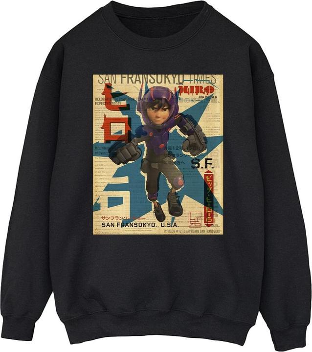 Disney Big Hero 6 Baymax Hiro Newspaper Sweatshirt (L)