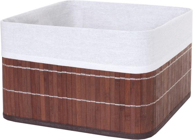 Image du produit Swisshandel24 4x Panier de rangement, Panier Boîte de rangement Boîte de tri Panier d'étagère, bambou brun