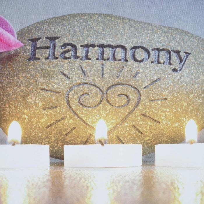 Actual product image Swisshandel24 2x LED Picture, Canvas Picture Illuminated Wall Picture, Timer Buddha/Harmony Wall Clock 70x40cm (70 x 40 x 3 cm)