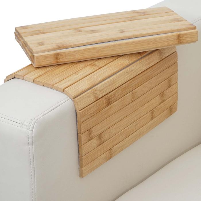 Swisshandel24 2x tablette d'accoudoir, tablette flexible Sofa-Butler
