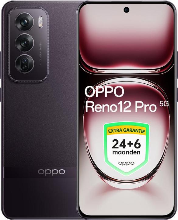 OPPO Reno12 Pro 5G - 12+512GB - Extra warranty 24+6 months - Nebula Black -Ai Phone (6932169346009) (512 GB, Nebula Black, 12", 50 Mpx)