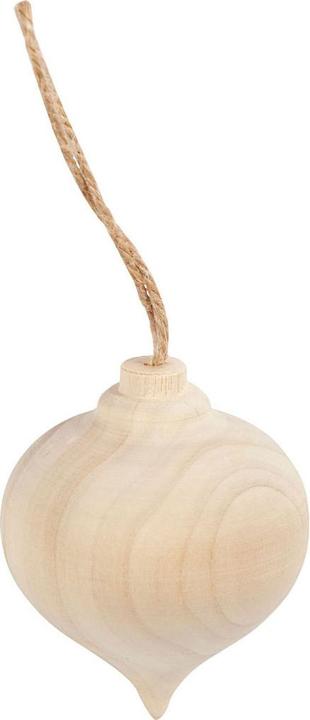 Produktbild Creativ Company Anhänger Spitze Weihnachtskugel aus Holz (1 -teilig)