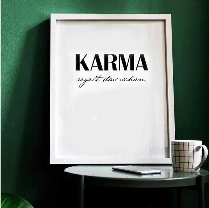 Produktbild Trenddeko Poster Karma regelt das schon 24 x 30 cm, Papier (24 x 30 cm)