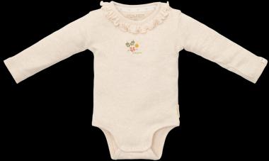 Actual product image Little Dutch Long sleeve romper Sand melee - 56 (56)