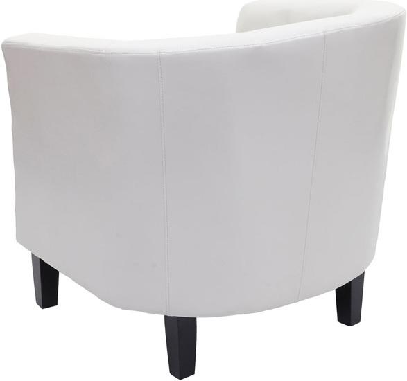 Immagine prodotto Swisshandel24 Poltrona Newport lounge chair sedia club Chesterfield, similpelle - bianco