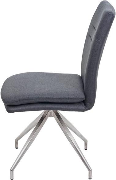 Produktbild Swisshandel24 Esszimmer-Set HWC-H70, Sitzgruppe Esszimmergruppe Esszimmergarnitur, Stoff/Textil Edelstahl gebürste