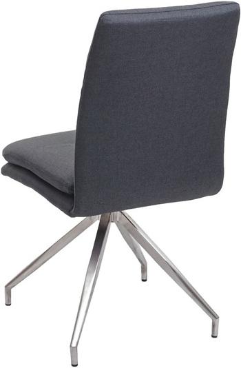 Produktbild Swisshandel24 Esszimmer-Set HWC-H70, Sitzgruppe Esszimmergruppe Esszimmergarnitur, Stoff/Textil Edelstahl gebürste